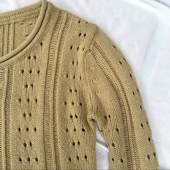 UO Urban Outfitters Tan Beige Camel Dotted Sweater - Picture 4 of 10